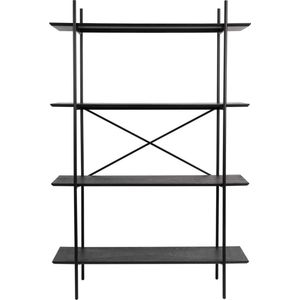 Wandkast Metaal Zwart - 80x40x120cm - Marcio - Giga Meubel