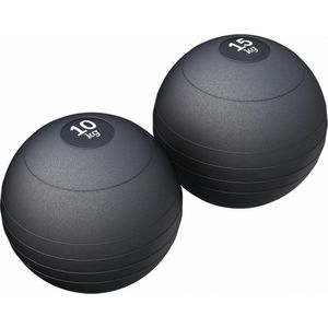 Gorilla Sports Slam Ball Set - 25 kg - 2 Trainingsballen - Slijtvast - Zwart