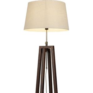 Lumidora Vloerlamp 31341 - LILLE - E27 - Wit - Bruin - Hout - ⌀ 45 cm