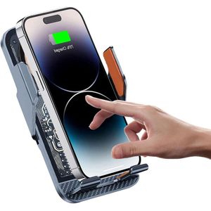 Draadloze Oplader Telefoonhouder voor Auto - 360 Graden Draaibaar - Ventilatieopening - Overbelastingsbescherming .