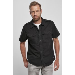 Heren - Mannen - Menswear - Modern - Urban - Casual - Streetwear - Dikke kwaliteit - Shirt - Ripstop - Shortsleeve - Blouse - US overhemd zwart