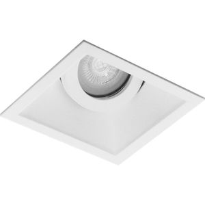 Spot Armatuur GU10 - Inbouw Vierkant - Mat Wit - Aluminium - Kantelbaar - 93mm