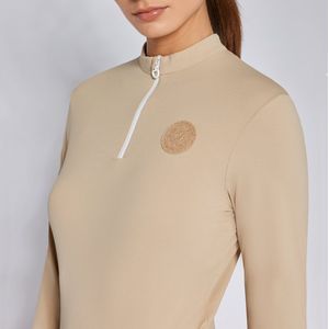 Tranings zip polo Tech Piquet Beige (1003) - L | beige | Zomerkleding ruiter