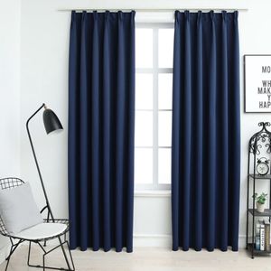 The Living Store Gordijn The Living Store - Gordijn - Polyester - 140 x 225 cm - Blauw