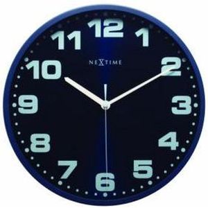 Nextime wandklok Dash - Kleur - Blauw