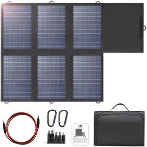 Zonnepanelen - Zonnepaneel - Opvouwbaar - Solar Panel - Waterdicht IP67 - Draagbare Solar Lader met USB-C, USB-A en 18V DC voor Powerstations, Camping en Outdoor