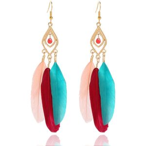 Deja Veer Oorbellen - Roze Rood Blauw