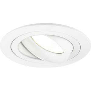 Ledvion LED Inbouwspots Tokyo, Wit, 5W, 4000K, Ø92 mm, Dimbaar, Rond, 2 Jaar Garantie, Eenvoudige Installatie, Plafondspots, Inbouwspot Frame