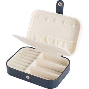 Sieradendoos - Juwelendoos - Sieradenbox - 11D x 16B x 5H CM - Compact & Draagbaar - Wit