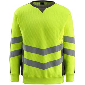 Mascot sweatshirt Wigton fluorgeel/donkerantraciet