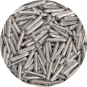 BrandNewCake® Sugar Rods Metallic Zilver 80gr - Suikerstaafjes - Sprinkles Taartdecoratie