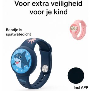 Waterdichte GPS Armband voor Kinderen + GPS - Verstelbaar, Siliconen GPS Tracker Houder - Blauw