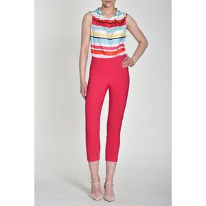 Robell Lena09 Dames Comfort Stretch 7/8 Pantalon - Rood - Maat36