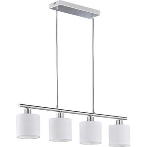 LED Hanglamp - Torna Torry - E14 Fitting - Rechthoek - Mat Nikkel - Aluminium