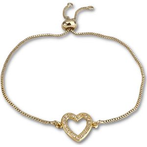 June zirkonia hart armband goud