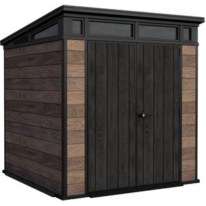 Keter Walnut Pent 77 Tuinhuis - 216x218x226 cm – Donker Bruin