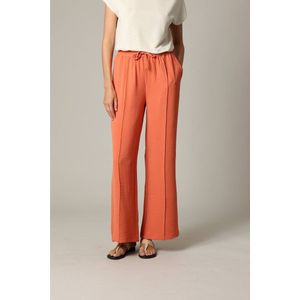 DEELUXE Zakkende broek van structuurstof met elastische taille en dubbele verticale naad 44