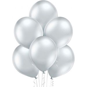 Belbal B105 latex ballonnen ZILVER (30 cm), 100st, echt metallic, Glanzend chroom, reflex, chroom.