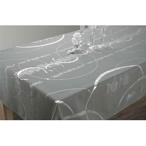 Tafelkleed anti-vlek Brillant gris clair 350 x 150 cm Tafellaken - Decoratieve Tafel Accessoires - Woonkamer Decoratie - Bonne et Plus®