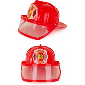 Helm - Brandweer- Rood - Verstelbaar - Voor kinderen