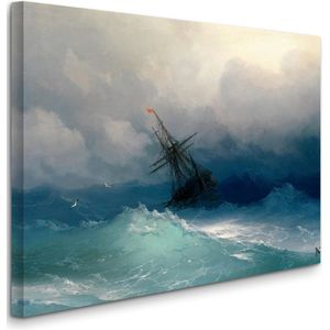 Ivan Konstantinovich Aivazovsky - Ship on a Stormy Sea - Schip op een stormachtige zee - 2:3