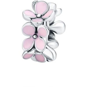 Multi flower bedel | Small bead | bedels beads cadeau | Zilverana | geschikt voor alle bekende merken | 925 zilver | moederdag