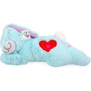 All For Paws Little Buddy Heart Beat Warm Bunny - Hondenspeelgoed - 40x21x18 cm Blauw