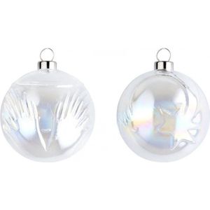 Alessi Kerstballenset 2 stuks Stella Cometa, Angioletto - glas/transparant