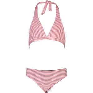 Snapper Rock - Halter Bikini voor meisjes - Classic Stripe - Rood/Wit - maat 116-122cm