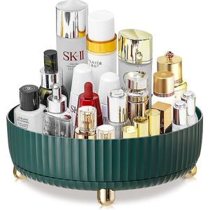 YONO Make Up Organizer Draaitafel - Opbergdoos voor Skincare / Parfum / Cosmetica / Lippenstift / Beauty - 360° Draaibaar Houder - Opbergsysteem - Groen