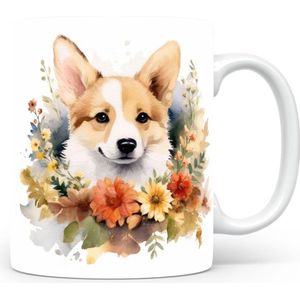 Mok met Corgi Beker voor koffie of tas voor thee, cadeau voor dierenliefhebbers, moeder, vader, collega, vriend, vriendin, kantoor