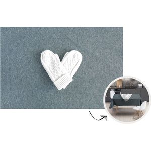 Tafelkleed - Tafellaken - 220x150 cm - Winter - Handschoenen - Hart - Binnen en Buiten