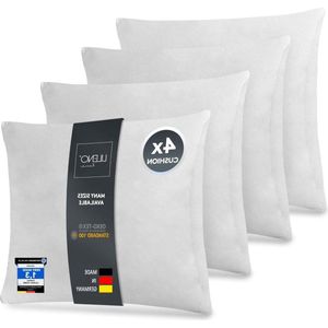 Kussen vulling 45x45 cm - Wasbaar op 40°C - Allergieën - Polyester - Set van 4 - Bank - Sofa - Cocktail - Hoofdkussen