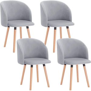 Rootz elegante fluwelen eetkamerstoelen - ergonomische zitplaatsen - stijlvolle dinerstoelen - comfortabel, duurzaam, veelzijdig - 45 cm x 46 cm x 84 cm