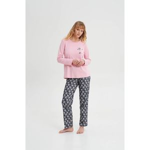 Vamp! Katoenen Pyjama Dames Volwassenen | Lange Mouw Lange Broek | Grote Maten | Pink Nectar 19460 XXL