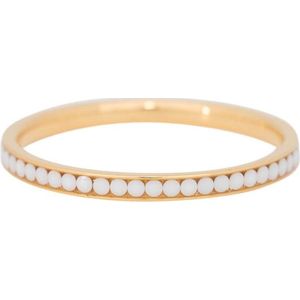 iXXXi Jewelry - Vulring - Zirconia White Stone - Goudkleurig - 2mm - maat 18
