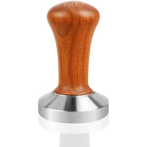 Adore Maison Barista Tamper - 53 mm – Bruin – Houten Koffieverdeler voor Espresso – Hoogwaardige Koffiestamper voor Perfecte Extractie en Smaak