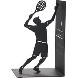 Balvi Boekensteun Tennisspeler Match Point Metaal Zwart