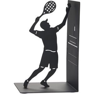 Balvi Boekensteun Tennisspeler Match Point Metaal Zwart