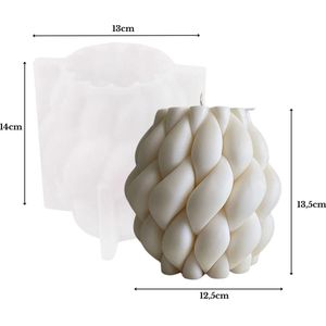 ZoeZo - Kaarsmal - Swirl - Knoop - Gevlochten - Extra groot - Kaars mallen - Siliconen mal - Zelf kaarsen maken - Gips & epoxy gieten - Zeep maken