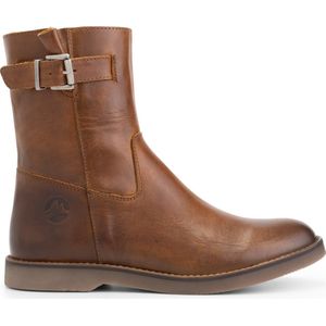 Travelin' Lannion Dames Leren Enkellaarzen - Schoenen vrouwen - Cognac Bruin Leer