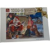 King kerstpuzzel Christmass Stories - 1000 stukjes - Kerstpuzzel met kerstman