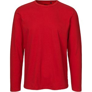 Men´s Long Sleeve T-Shirt met ronde hals Red - XL