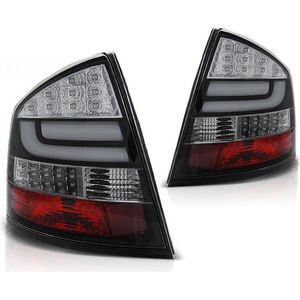 Achterlichten SKODA OCTAVIA II SEDAN 04-12 ZWART LED STRIP