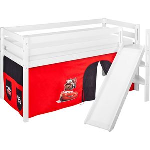 Halfhoogslaper Cars met tent en schuine glijbaan