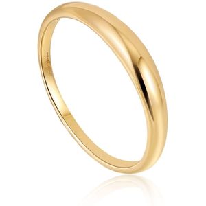 Ania Haie AH RAU004-02YG57 Magma Wave Dames Ring - Minimalistische ring - Sieraad - 14 Karaat Goud