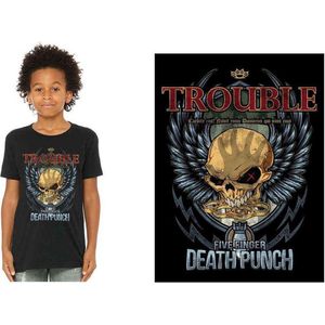 Five Finger Death Punch - Trouble Kinder T-shirt - Kids tm 10 jaar - Zwart