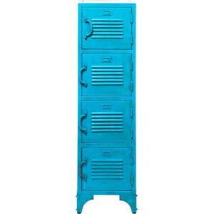 Lockerkast Blauw - Locker Met 4 Deuren - Lockerkast metaal