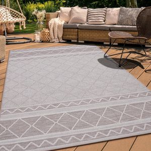 Paco Home In-& Outdoor Vloerkleed Balkon Terras Keukenvloerkleed Modern Boho Ethno Patroon 80x250 cm