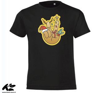Klere-Zooi - Christmas Peace Sign - Kids T-Shirt - 116 (5/6 jaar)